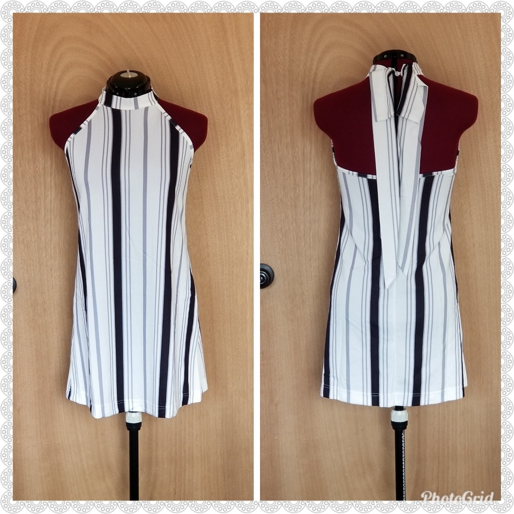 Sz S *LAST 1* BLACK Back bow detail dress - Picture 2 of 5